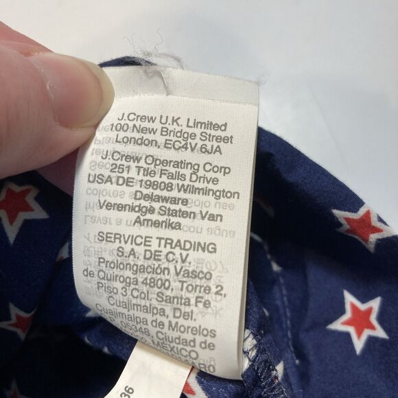 J. Crew Crewcuts Girls 100% Cotton Top stars Size 10 Style #L4936 Button Back - Picture 7 of 8